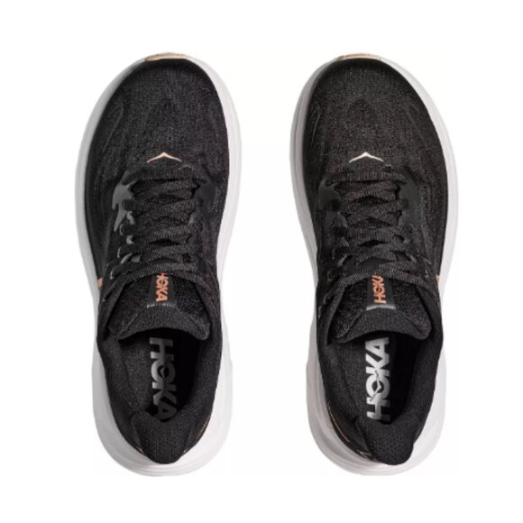 Women's Clifton 10 "Black/Rose Gold" Hoka Sneaker - Picture 2 of 7